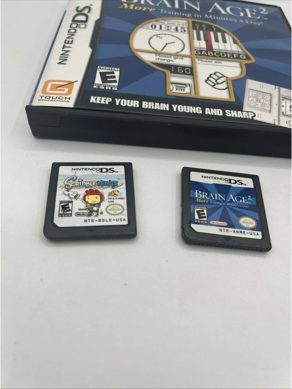 Brain Teaser Game Show Nintendo DS Lot Of 5 Games Bundle Scribblenauts Brain Age